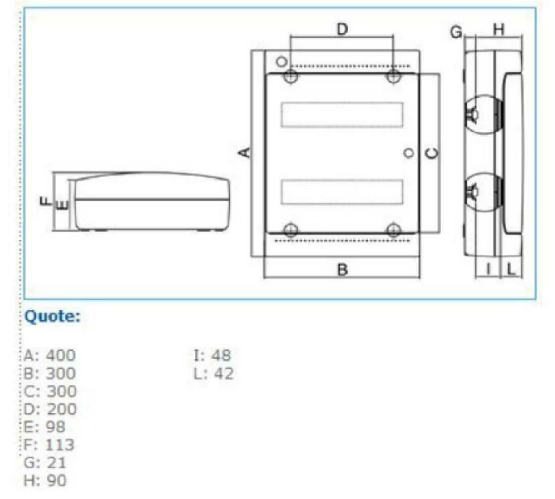 BOCCHIOTTI CENTRALINO DA INSTALLAZIONE CENTRALINO 24 MODULI PORTELLA FUMè PABLO IP40 DESIGN BIANCO B04086