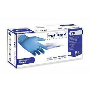 Reflex guanto monouso nitrile s/polv l 100pz r70/l