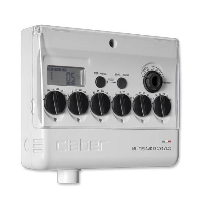 Programmatore irrigazione elettronico Claber 6 linee con display