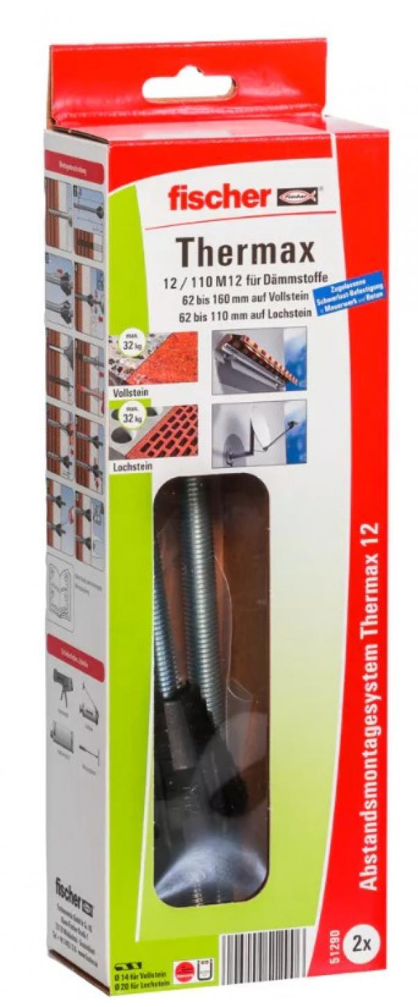 fischer fisher sistema di fissaggio thermax m12-12/110 set 2 pezzi 00051290 - foto 2