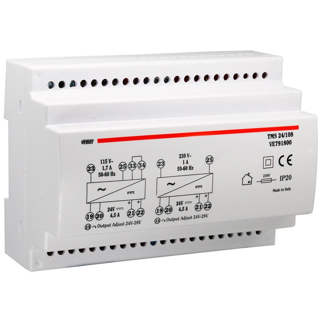 vemer vemer tms 24/108 alimentatore 108w 115-230/24vdc 4,5a 7m ve791800 - foto 1