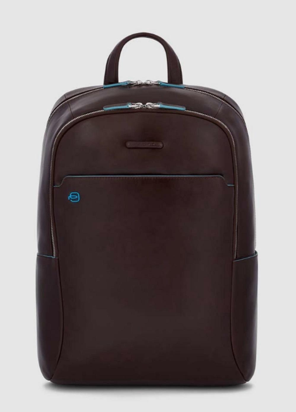 piquadro piquadro zaino grande in pelle porta pc mogano ca4762b2/mo - foto 1