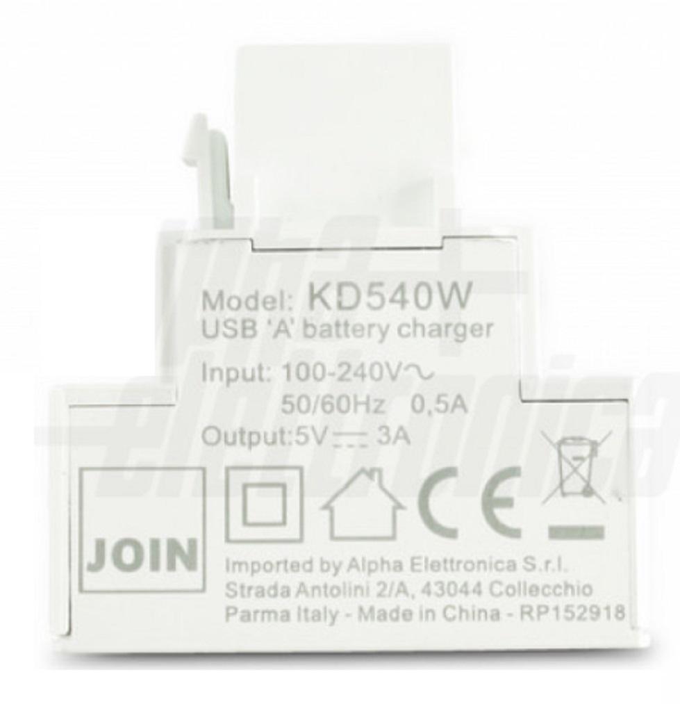 alpha elettronica alpha elettronica caricatore keystone usb 5v 3a - bianco  15w incasso - foto 3