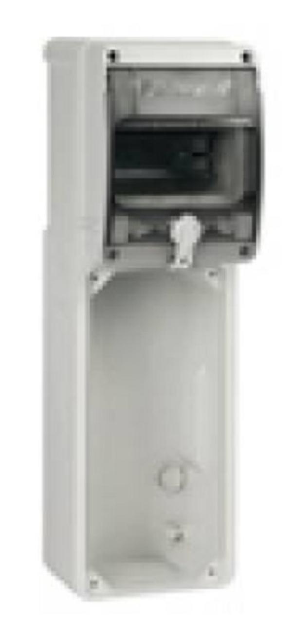 palazzoli palazzoli quadro da parete con portella trasparente, 5 moduli din per 1 presa interbloccata ip66, topter 579741 - foto 1