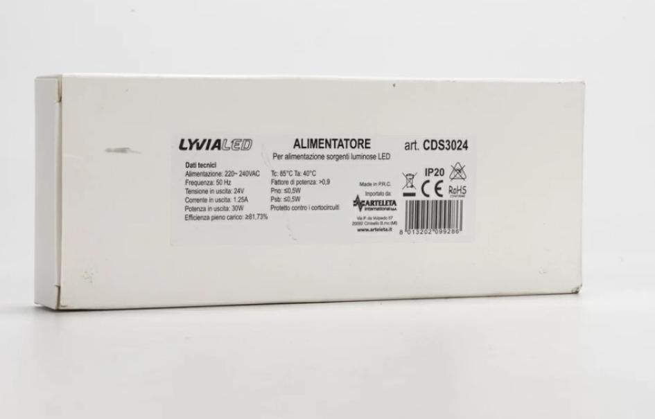 arteleta arteleta alimentatore compatto per strisce led slim 24v 30w - foto 3