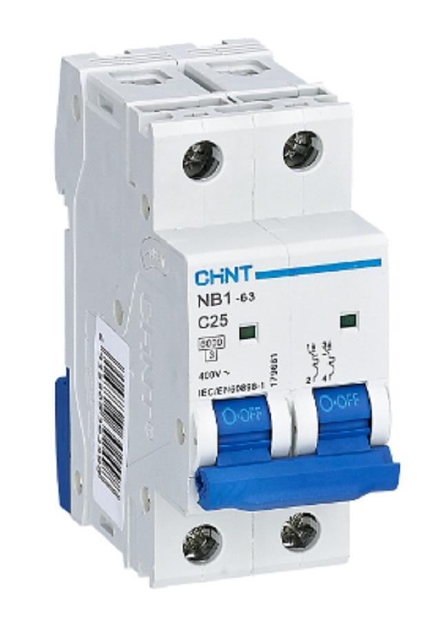 chint chint interruttore magnetotermico nb1-63/c25-2p-6 -int mt 2p 25a curva c 180326 - foto 1