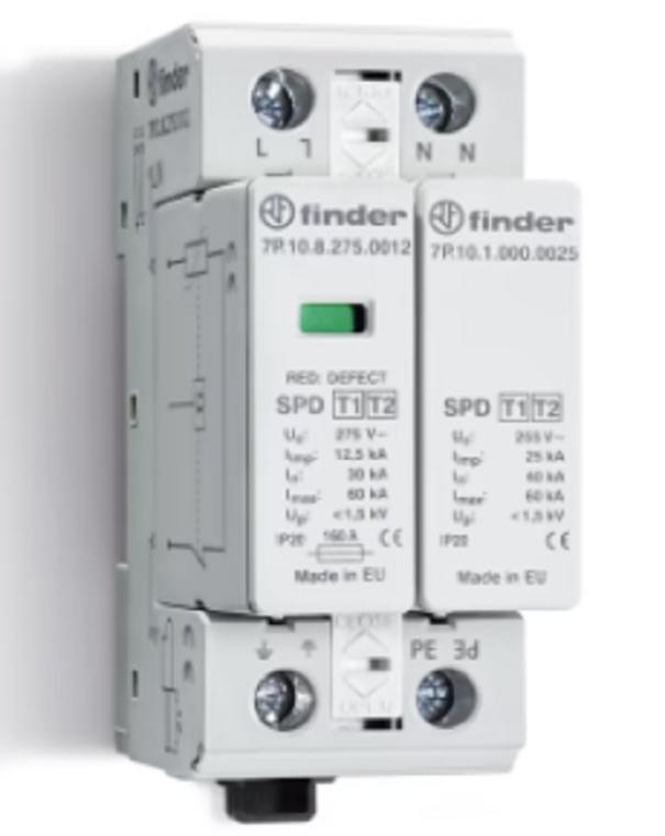 finder finder spd classe1+2 monofase 2p 275vac 1+1 7p1282751012 - foto 1