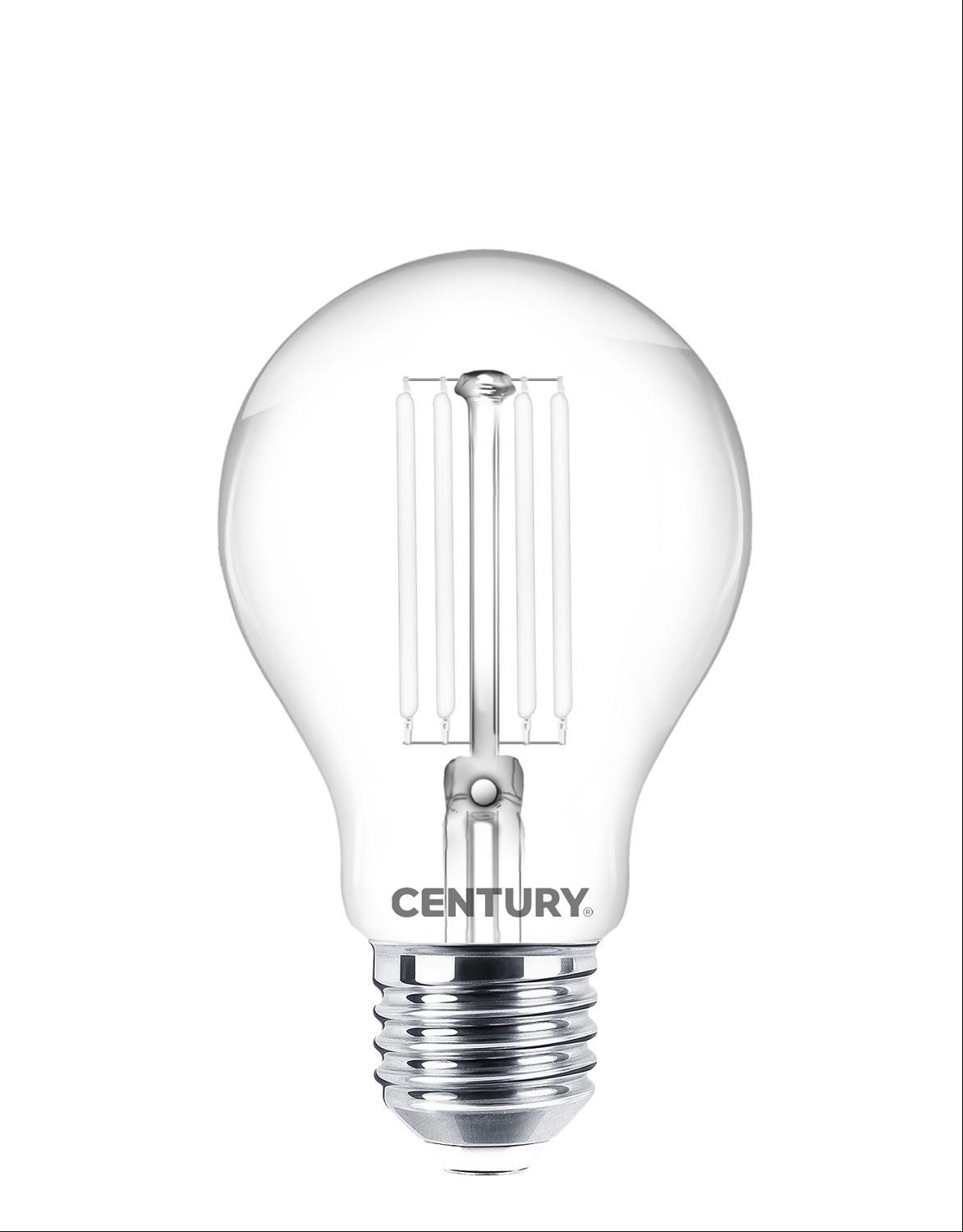 century century lampada filamento led incanto white goccia chiara a60 7,5w e27 - foto 1