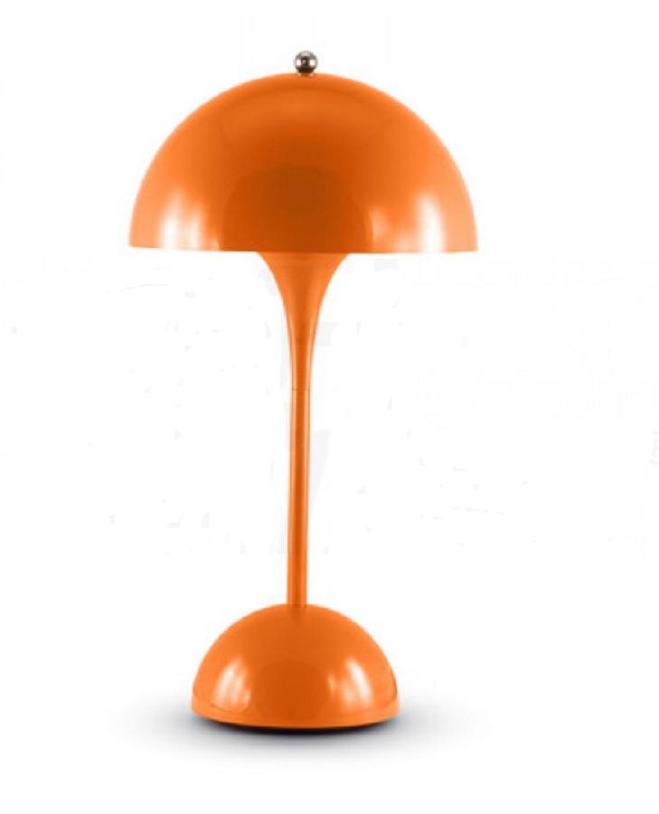 alpha elettronica alpha elettronica lampada da tavolo a batteria 2700k arancio mod. serie carosello jo3890 - foto 1