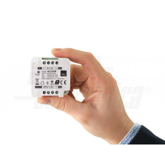 alpha elettronica alpha elettronica dimmer smart per strisce led monoco wifi app+pulsa - foto 5