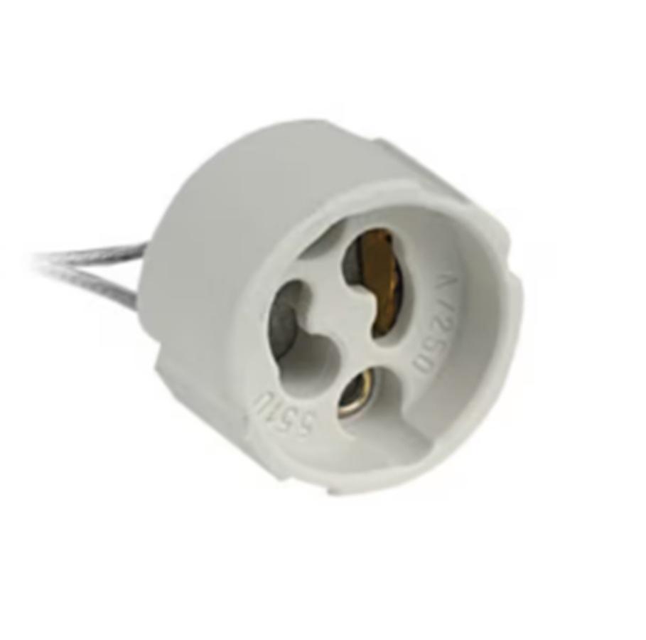 lampo lampo portalampade ceramico gz10 gu10 cavi 250mm lampo a311 attacco sicuro - foto 1