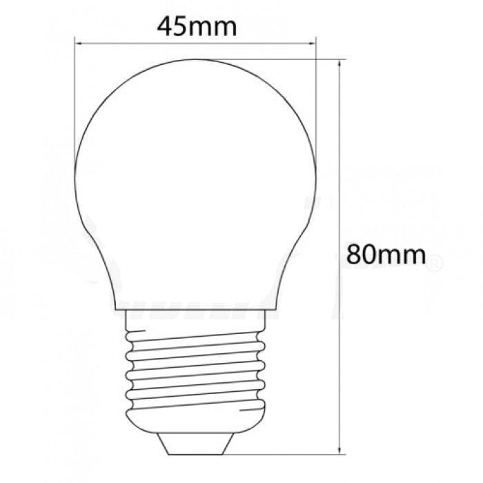 alpha elettronica alpha elettronica lampada led a filamento mini bulbo 4.5w e27 rossa lf350r - foto 3