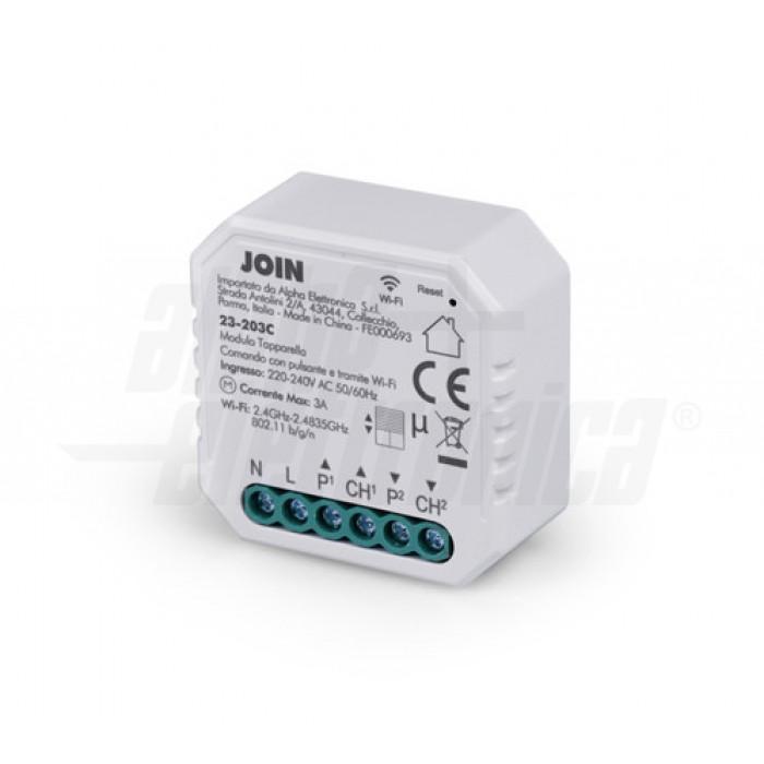 alpha elettronica alpha elettronica modulo incasso tapparelle smart 230v 3a wi-fi 2.4ghz 23-203c - foto 2
