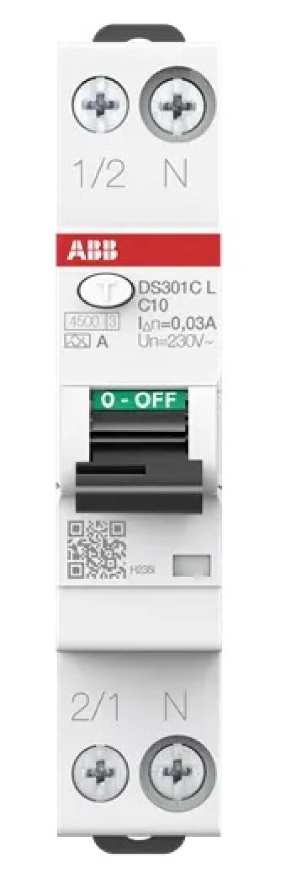 abb abb ds301c l c10 a30  magnetotermico differenziale  1 modulo ds301clc10a30 - foto 1
