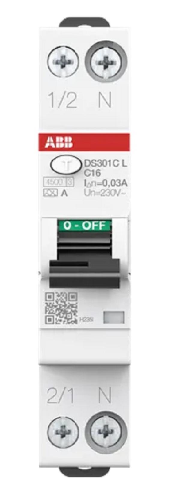 abb abb ds301c l c16 a30  magnetotermico differenziale 1 modulo ds301clc16a30 - foto 1