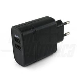 Alimentatore plug-in qc 2 x usb a 20w kd527