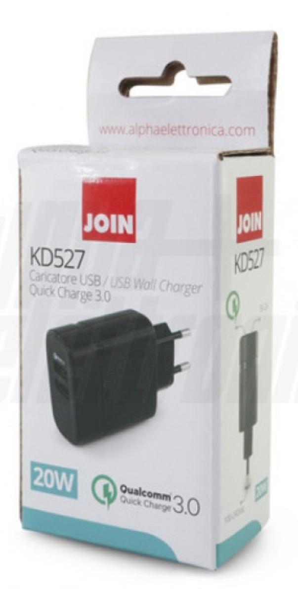 alpha elettronica alpha elettronica alimentatore plug-in qc 2 x usb a 20w kd527 - foto 4