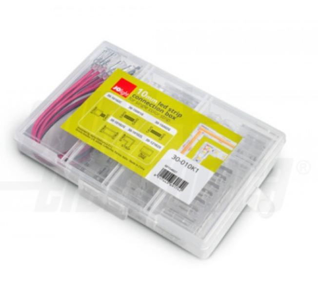 alpha elettronica alpha elettronica kit connettori per strisce led monocolore 10mm 30-010k1 - foto 1
