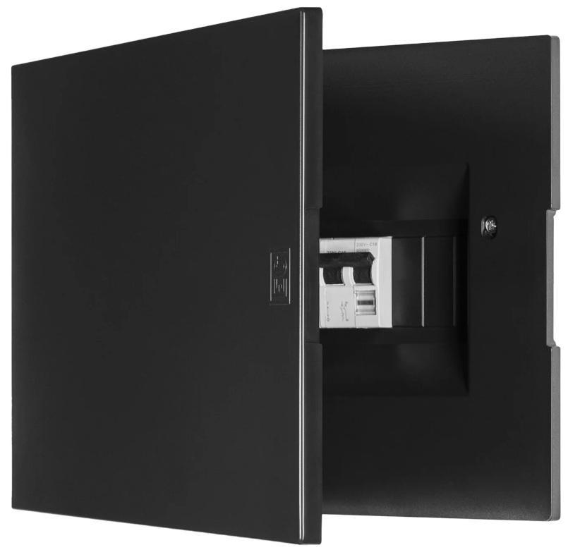 elettrocanali elettrocanali frontale centralino incasso design 12 mod nero ec63212n - foto 3