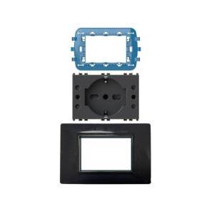 4box 4bp503kitan kit placca compatibile vimar plana vi libero 3 moduli