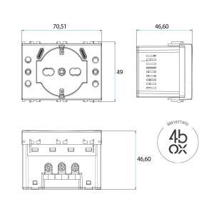 Kit presa usb integrata compatibile vimar plana 4box 4busbp503kitan