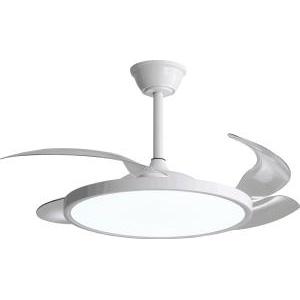 Ventilatore led soffitto 36w/3cct 2880lm white slim + telecomando  19104