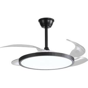 Ventilatore led soffitto 36w/3cct 2880lm black slim + telecomando 19105