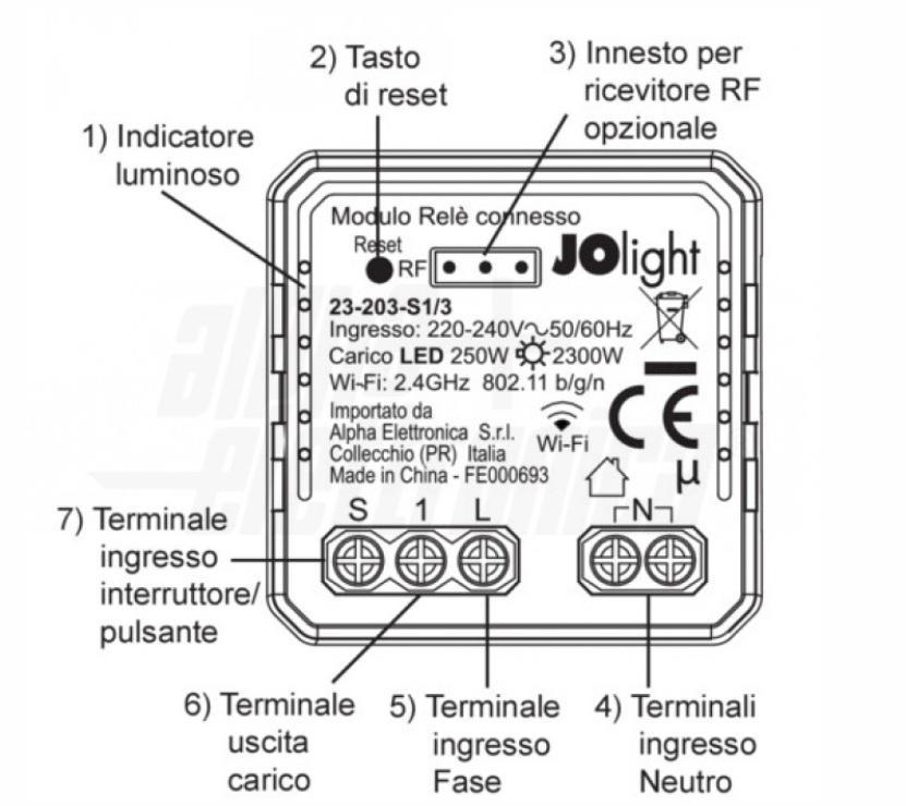 alpha elettronica alpha elettronica modulo rele' configurabile smart 230v wi-fi 23-203-s1/3 - foto 5