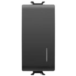 Pulsante unipolare illuminabile 1 modulo nero  gw12132 localizzazione