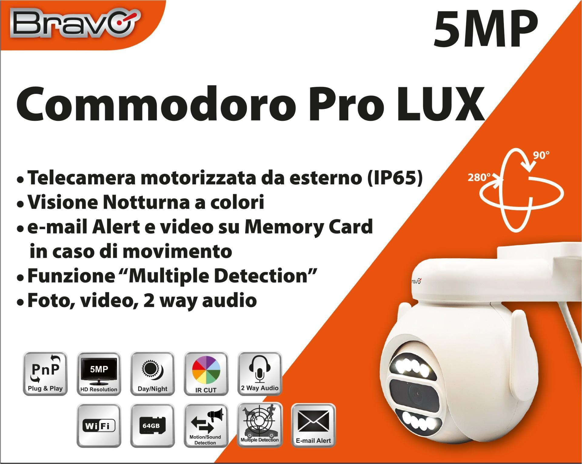 bravo bravo telecamera  motorizzata da esterno commodoro pro lux 92902909 - foto 3