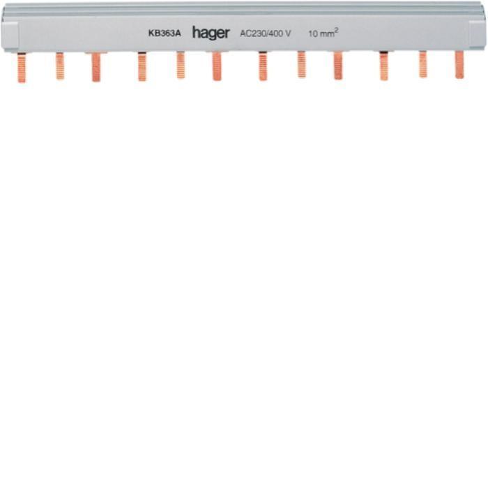 hager hager barretta cablaggio a puntale 2p 63a 24m  kb263c - foto 1