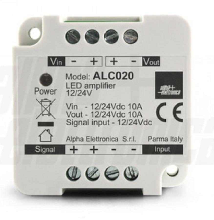 alpha elettronica alpha elettronica amplificatore per strisce led monocolore 12/24v alc020 - foto 1