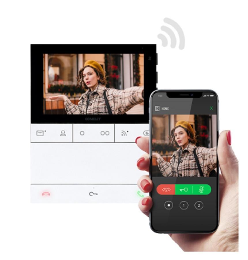 comelit group spa comelit videocitofono people vivavoce wi-fi per sistema simplebus 2 pl6741 - foto 1