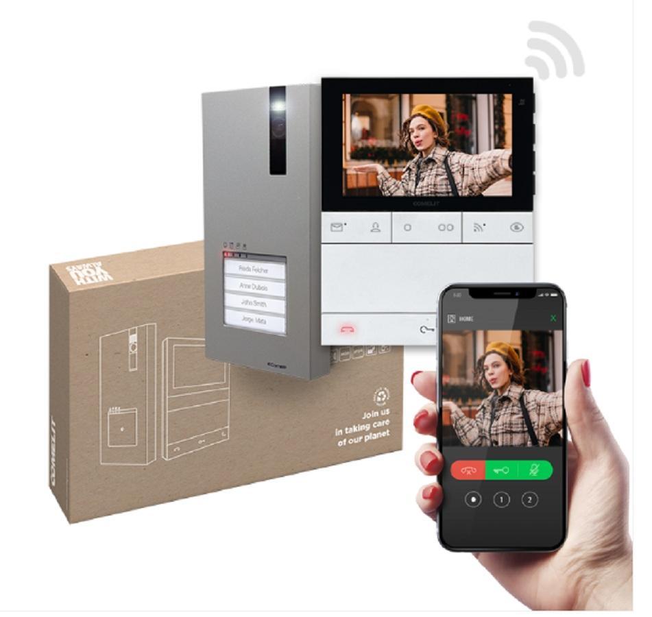 comelit group spa comelit kit quadra e people monofamiliare vivavoce wi-fi pl8451v - foto 1
