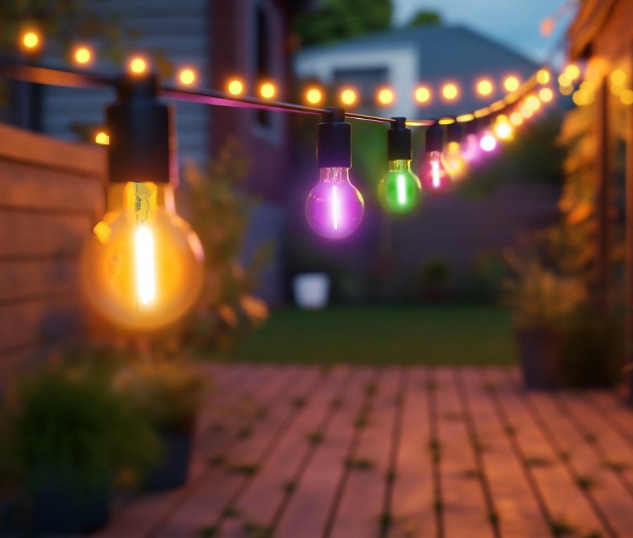century century luminaria fiesta led filo luci nero color 36v 6w e27 220v fstaco-062722 - foto 1