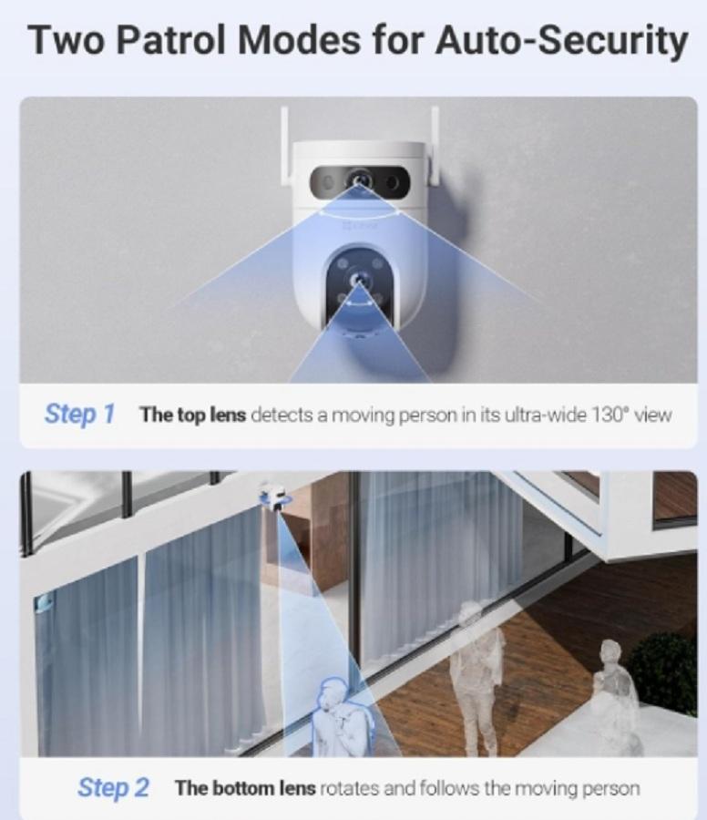 hikvision hikvision h9c 2k telecamera smart doppia ottica 3mp wifi 303103031 - foto 3