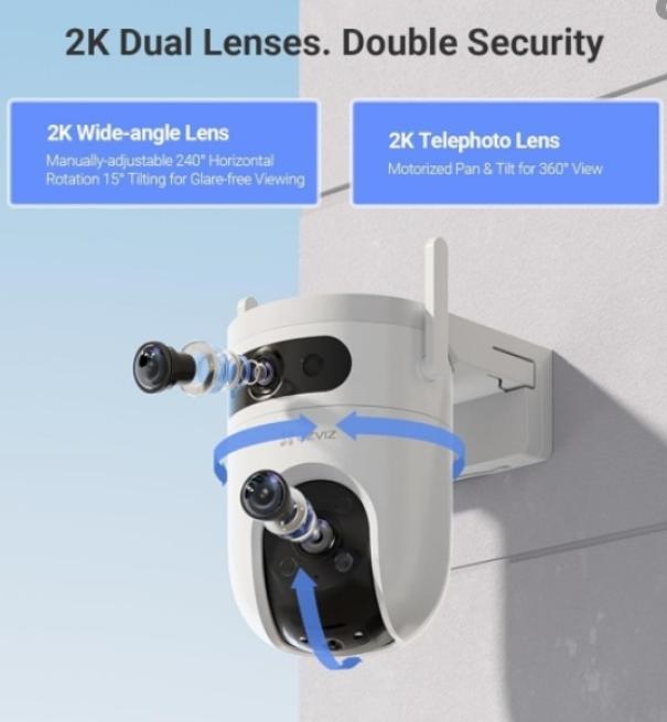 hikvision hikvision h9c 2k telecamera smart doppia ottica 3mp wifi 303103031 - foto 4