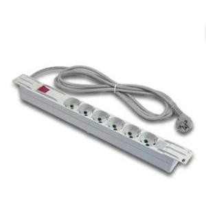 Barra multipresa elettrica 6 prese bipolare  23201 con cavo 3g1 da 3 metri