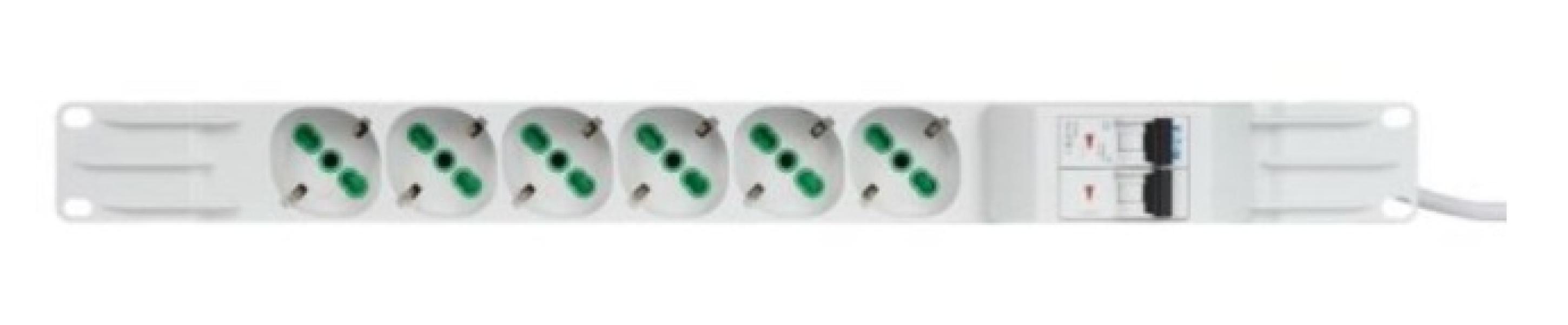 fme barra elettrica multipla 3 metri 3g1 con 6 prese e magnetotermico fme 23203 professionale - foto 2