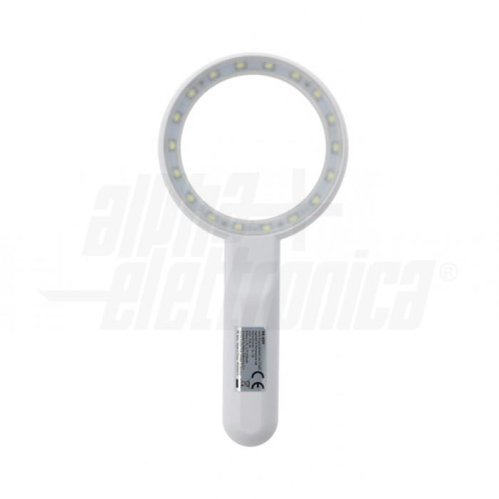 lente dingrandimento alpha elettronica vista posteriore illuminazione led anello led brillante