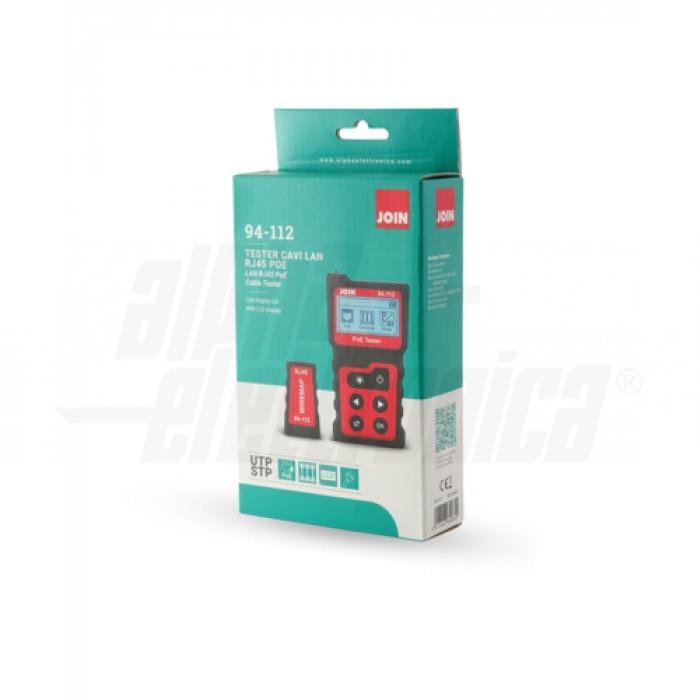 Confezione tester cavi LAN PoE RJ45 Alpha Elettronica per installatori