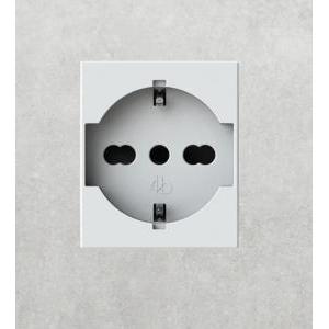 Presa elettrica modulare schuko bipasso bianca vimar compatibile 4bpp40.v30b