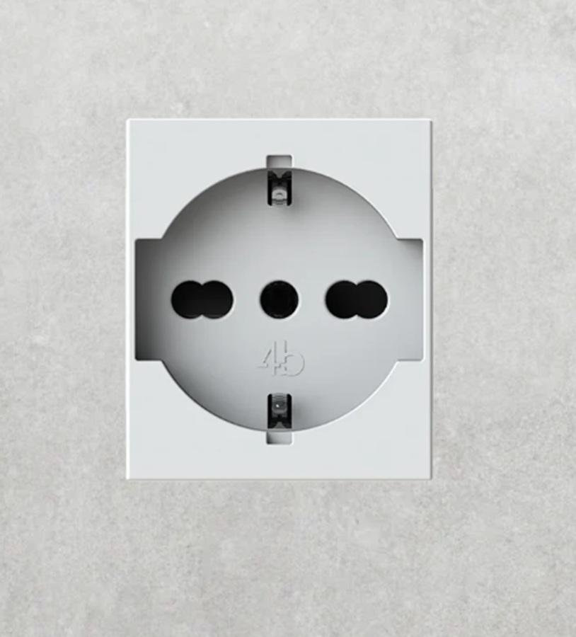 4 box 4 box presa elettrica modulare schuko bipasso bianca vimar compatibile 4bpp40.v30b - foto 1