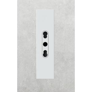 Presa bipasso universale compatibile bticino living now 4bpbp.kw bianca per installazione civile