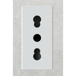 Presa elettrica bipasso compatibile matix go bianca  4bpbp.jw