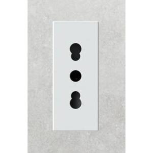 Presa bipasso civile compatibile vimar linea bianca 4bpbp.v30b