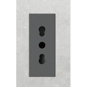 Presa bipasso compatibile vimar linea nera  4bpbpv30g incasso