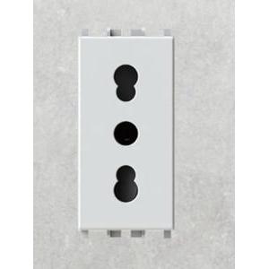 Presa bipasso compatibile vimar plana bianca  4bpbp.v14
