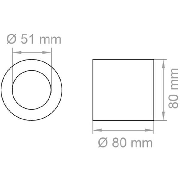 lampo lampo faretto in gesso superficie tondo attacco gu10 lampo dikcgrdsup per interno - foto 2