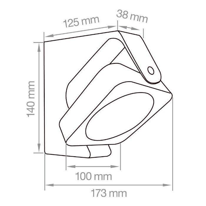lampo lampo faretto led quadrato 12w tricolore bianco lampo wallysqbimc per interni - foto 2